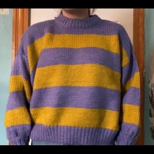 Rubbed Striped Sweater from Forever 21